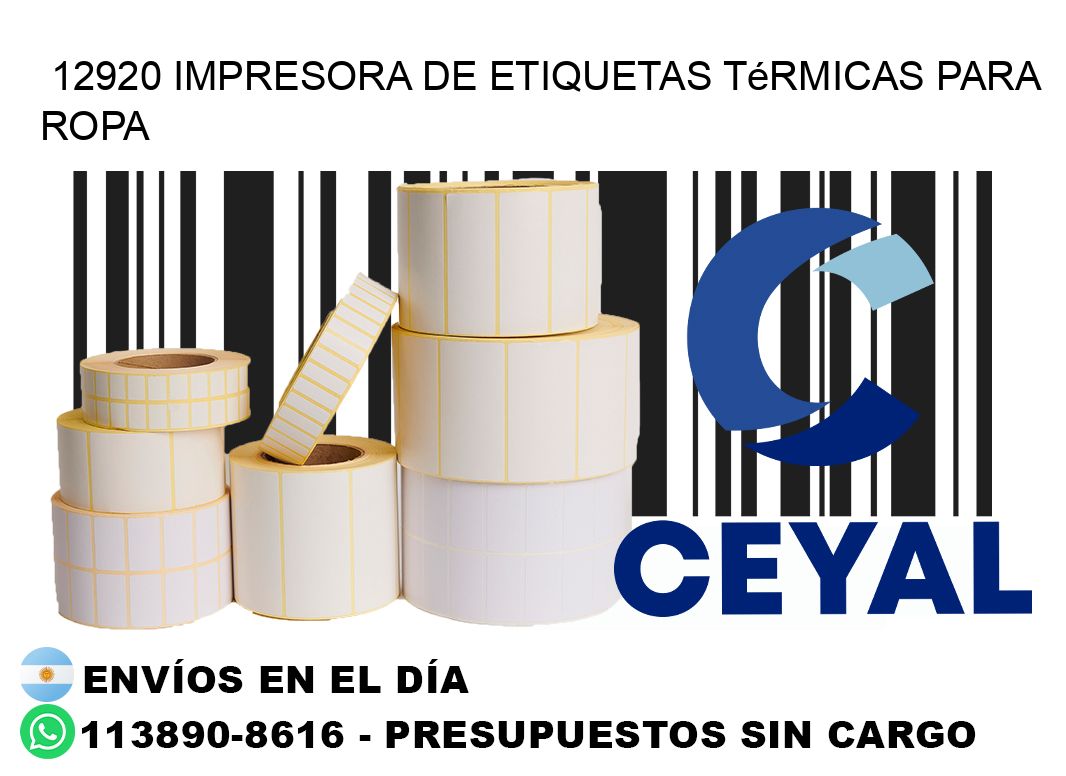 12920 impresora de etiquetas térmicas para ropa