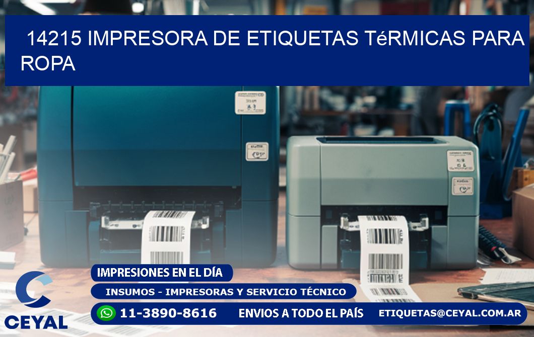 14215 impresora de etiquetas térmicas para ropa