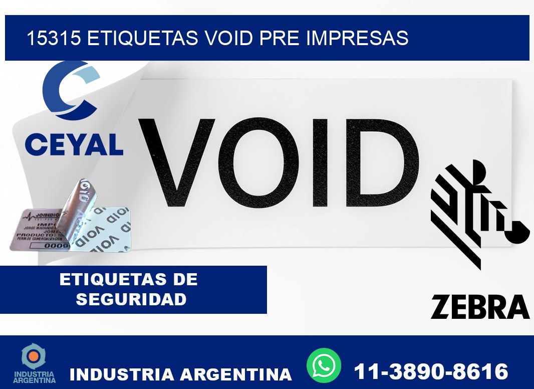 15315 etiquetas void pre impresas