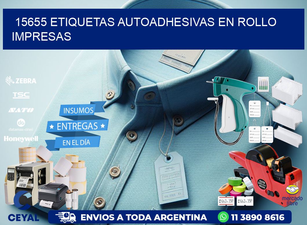 15655 Etiquetas autoadhesivas en rollo impresas
