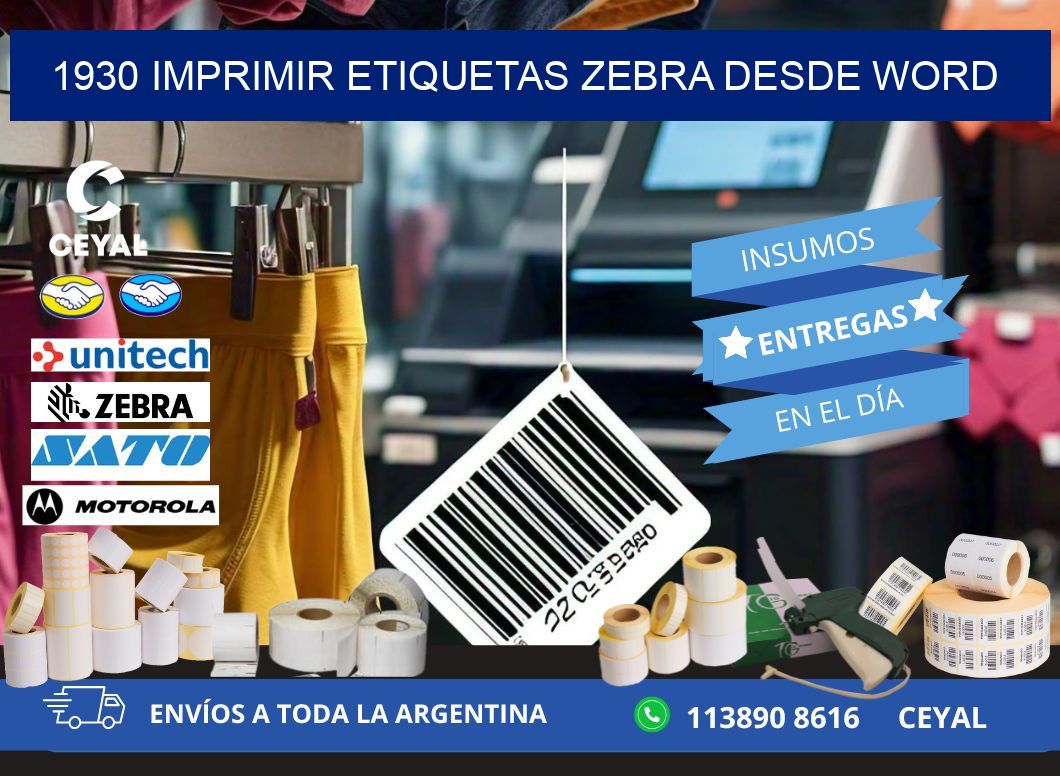 1930 imprimir etiquetas zebra desde word