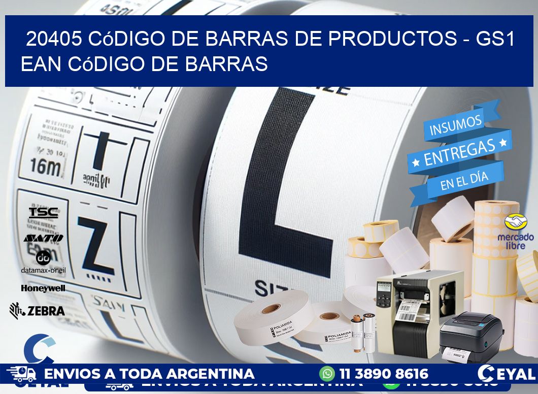 20405 Código de Barras de productos - GS1 ean Código de Barras
