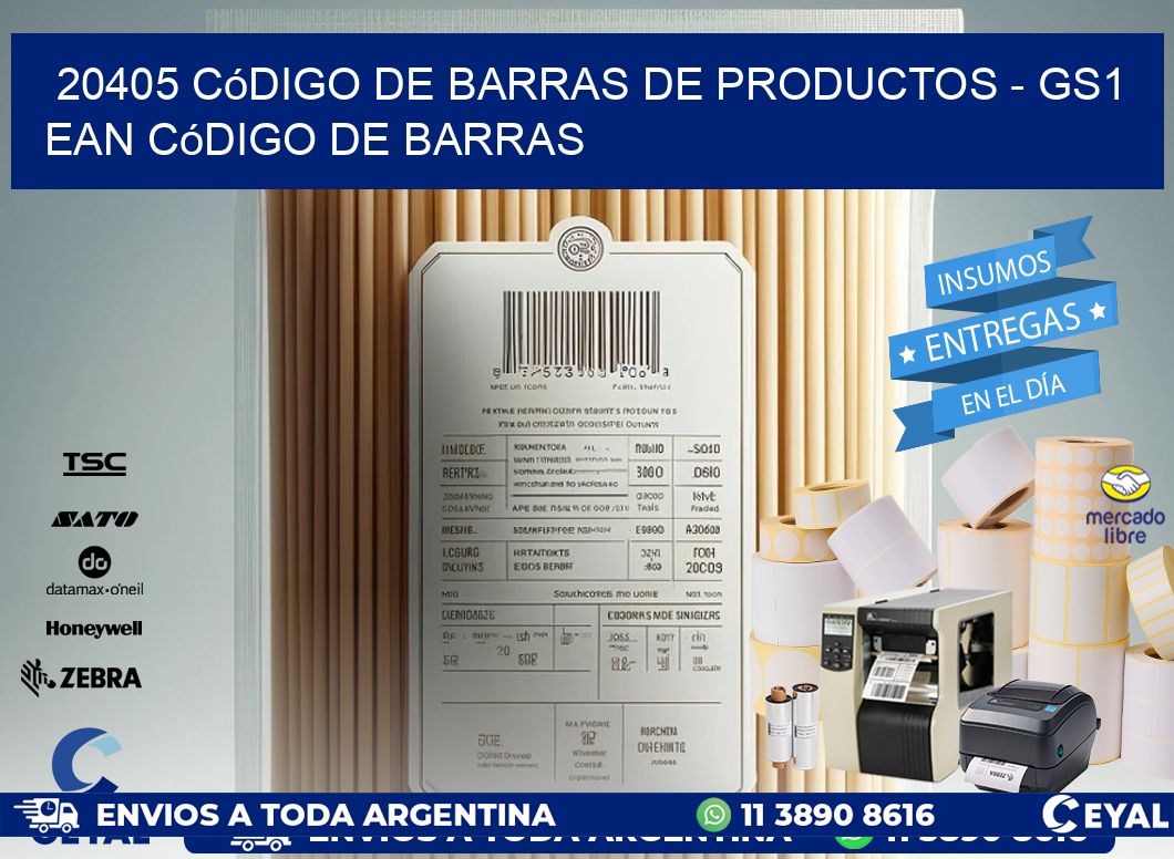 20405 Código de Barras de productos - GS1 ean Código de Barras