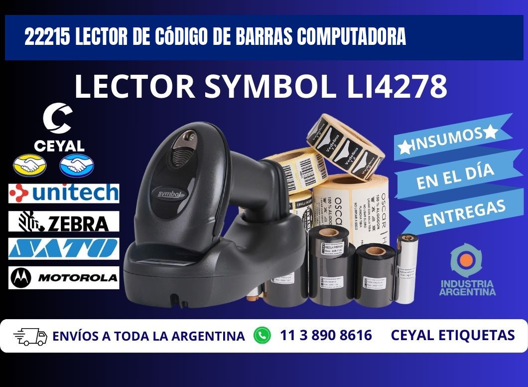 22215 Lector de código de barras computadora