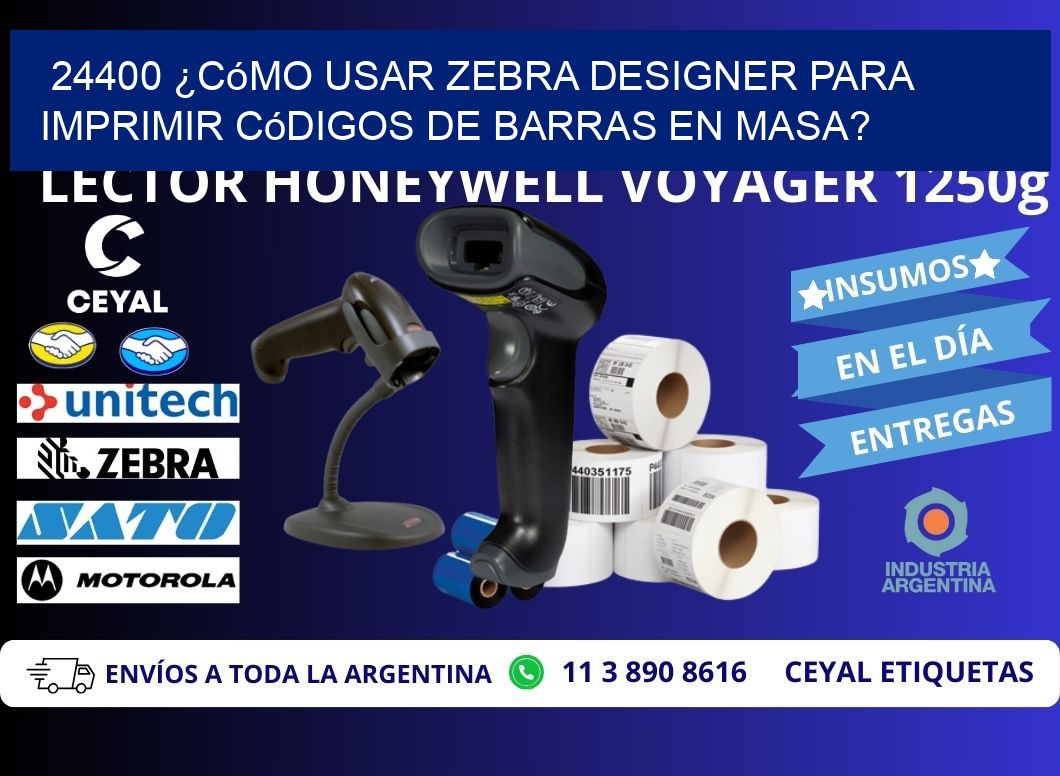 24400 ¿Cómo usar Zebra Designer para imprimir códigos de barras en masa?