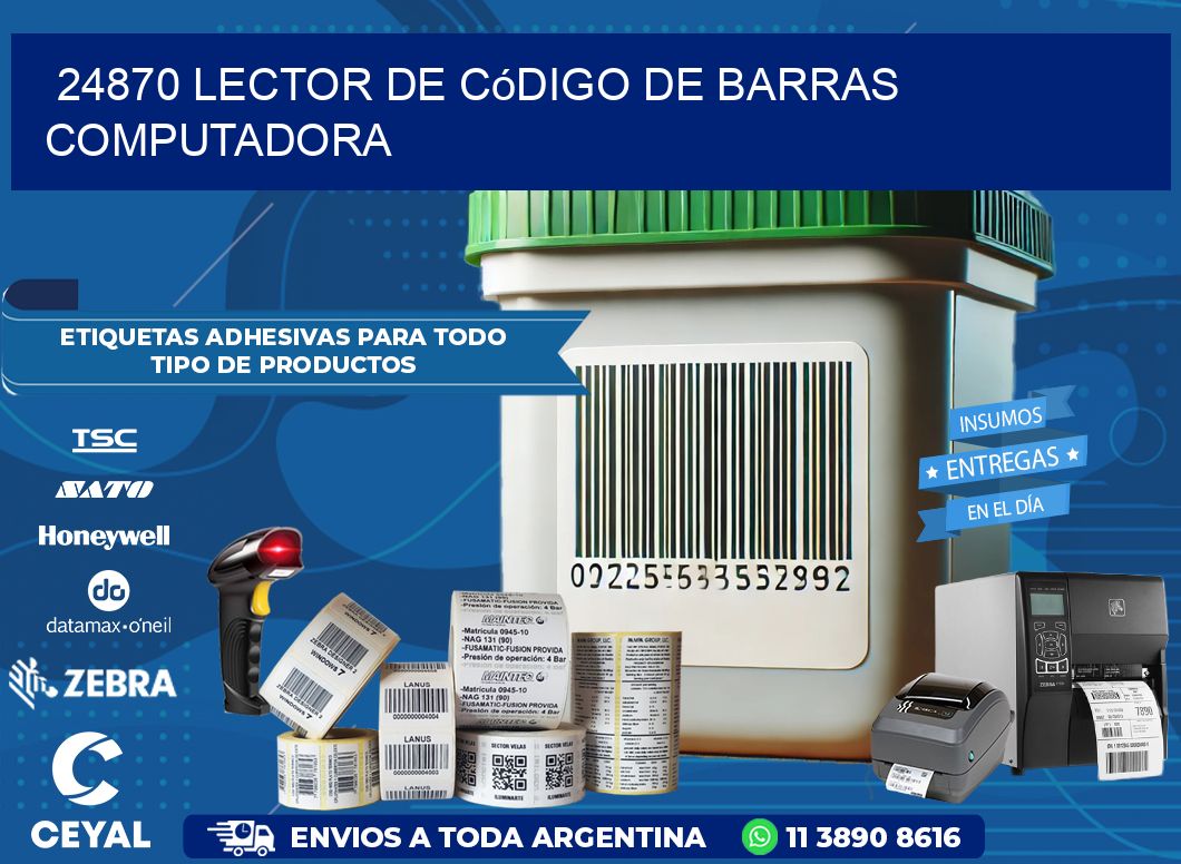 24870 Lector de código de barras computadora