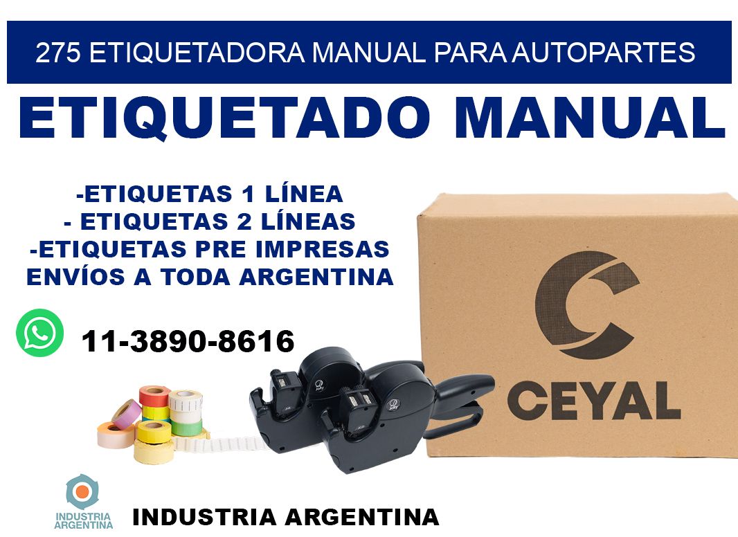 275 etiquetadora manual para autopartes