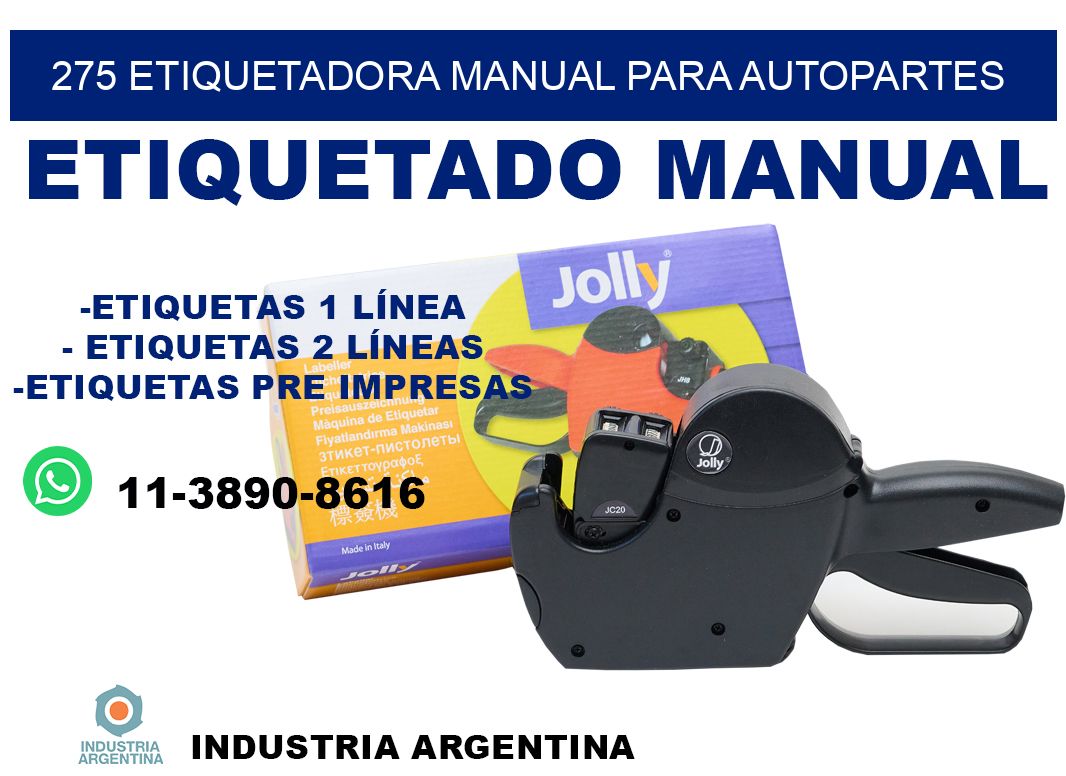275 etiquetadora manual para autopartes