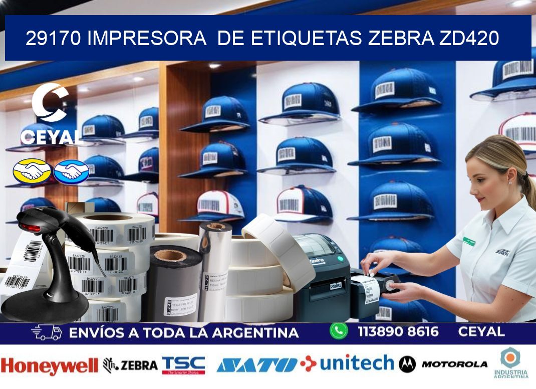 29170 impresora de etiquetas Zebra ZD420