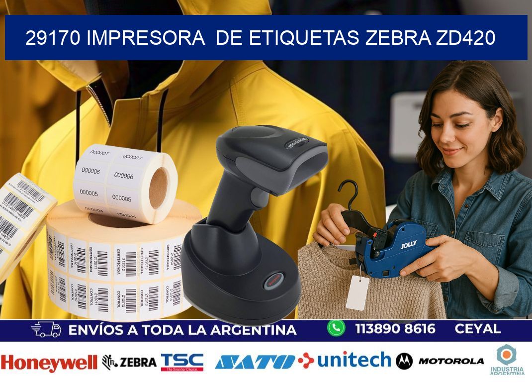 29170 impresora de etiquetas Zebra ZD420