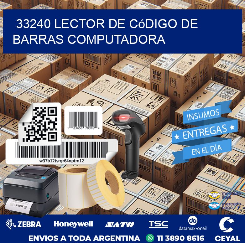 33240 Lector de código de barras computadora