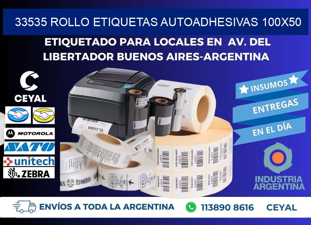 33535 Rollo Etiquetas autoadhesivas 100x50