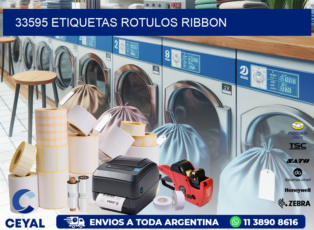 33595 Etiquetas rotulos ribbon