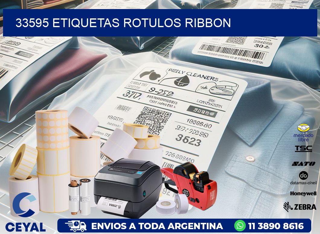 33595 Etiquetas rotulos ribbon