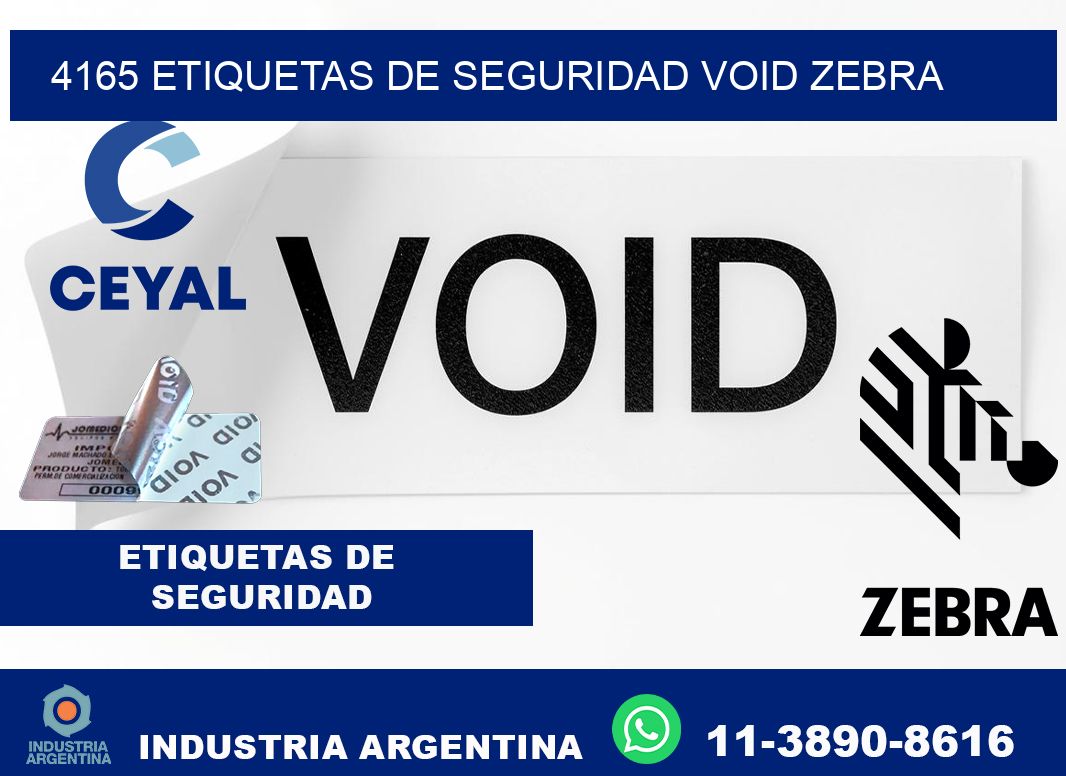 4165 etiquetas de seguridad void zebra