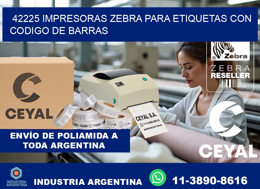 42225 impresoras zebra para etiquetas con codigo de barras