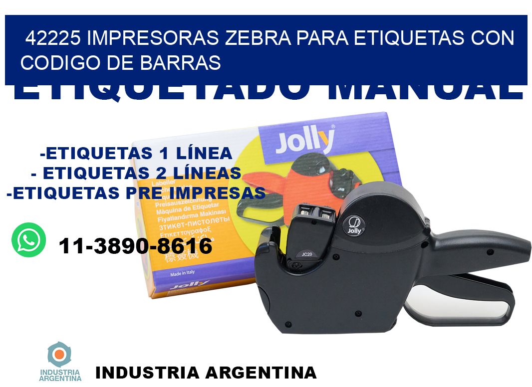 42225 impresoras zebra para etiquetas con codigo de barras