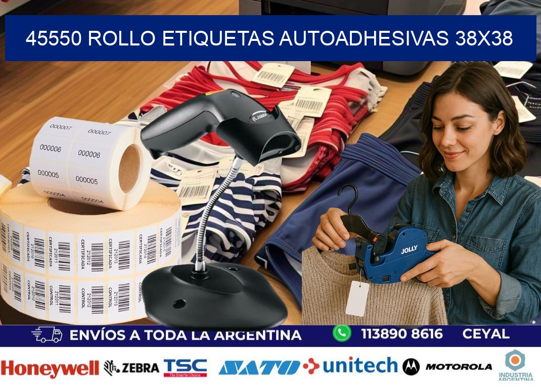 45550 Rollo Etiquetas autoadhesivas 38x38