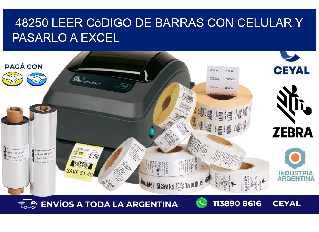 48250 Leer código de barras con celular y pasarlo a Excel