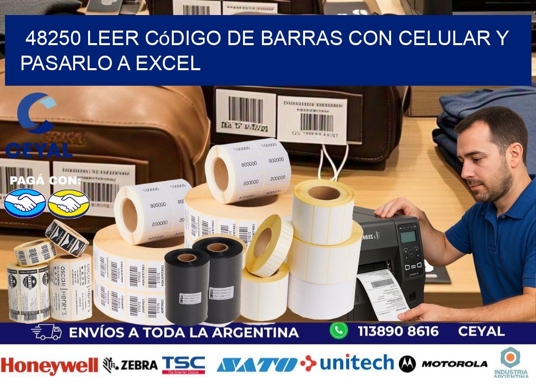 48250 Leer código de barras con celular y pasarlo a Excel
