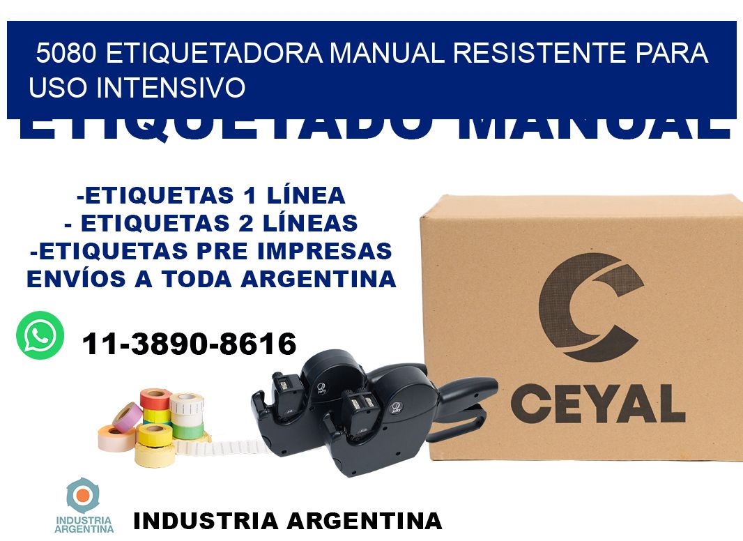 5080 etiquetadora manual resistente para uso intensivo