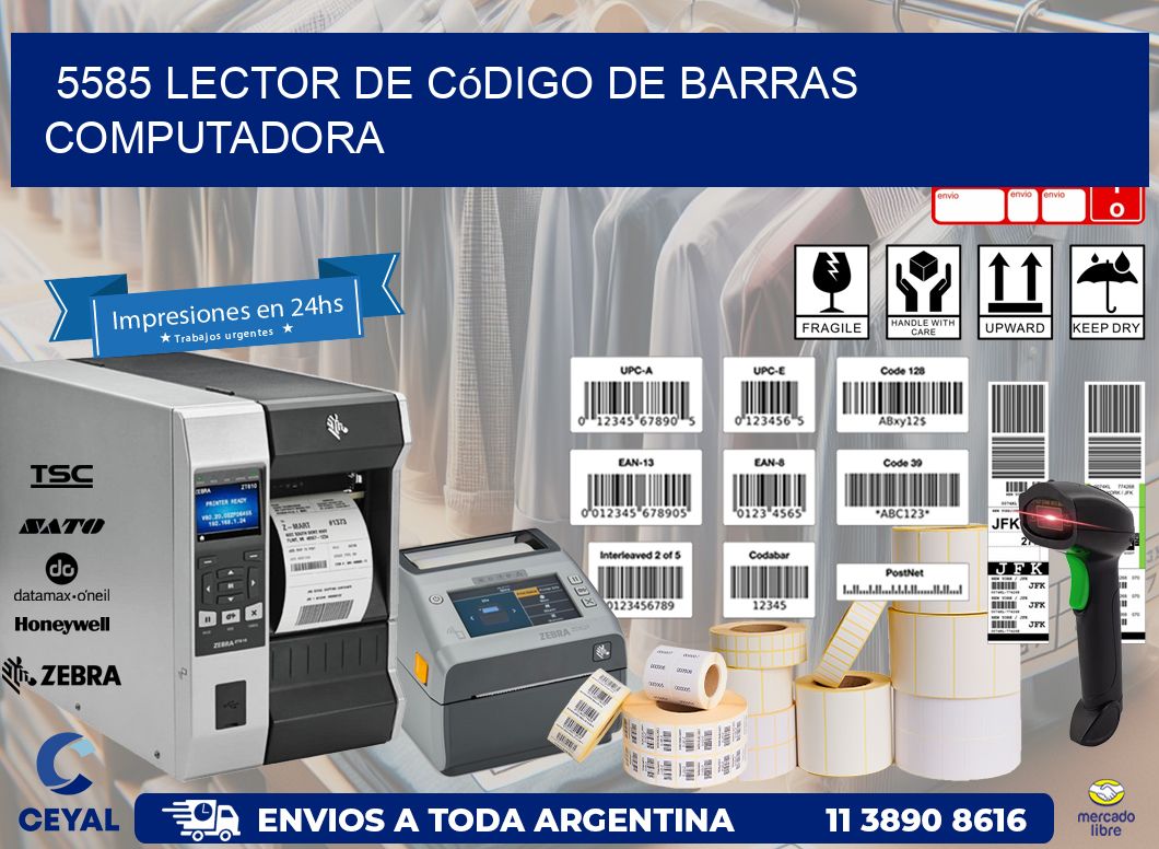 5585 Lector de código de barras computadora
