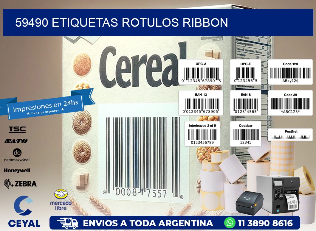 59490 Etiquetas rotulos ribbon