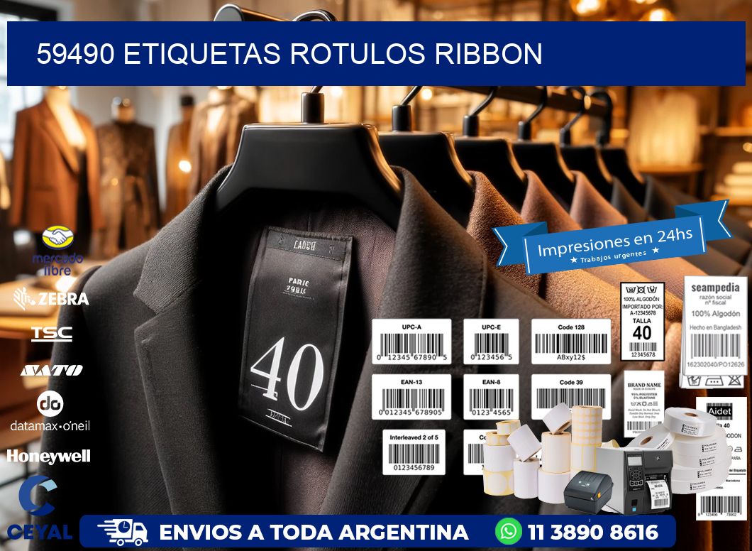59490 Etiquetas rotulos ribbon