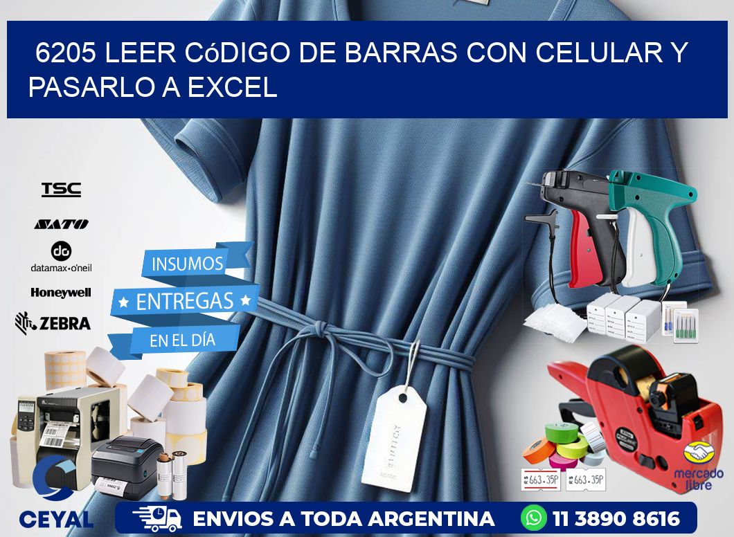 6205 Leer código de barras con celular y pasarlo a Excel