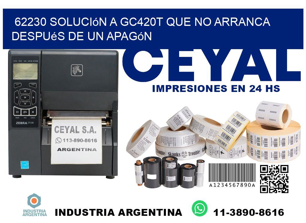 62230 solución a gc420t que no arranca después de un apagón