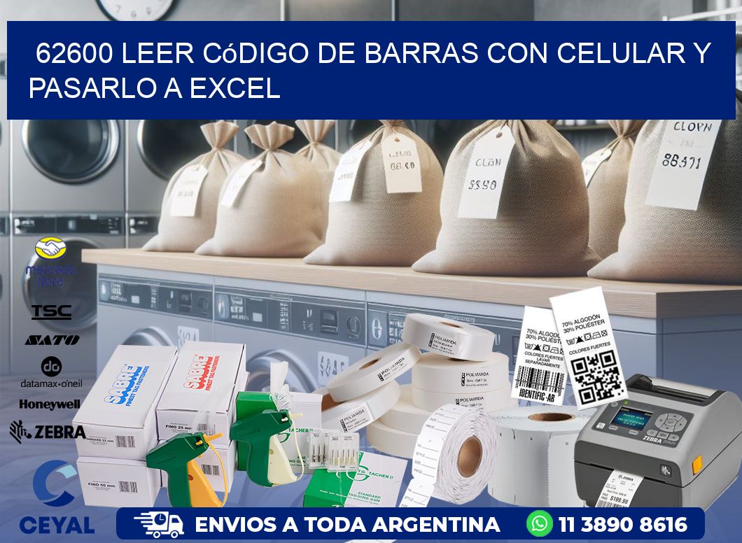 62600 Leer código de barras con celular y pasarlo a Excel