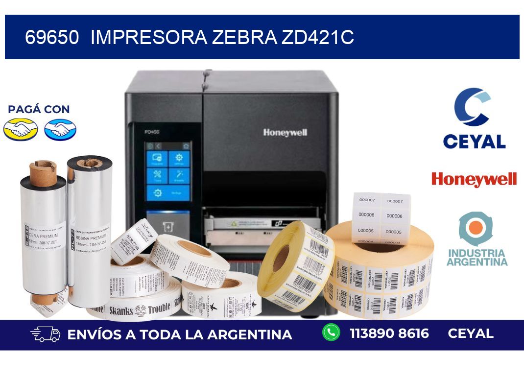 69650 Impresora Zebra zd421c