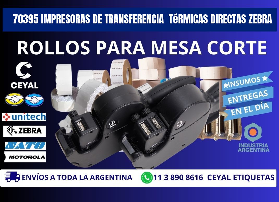 70395 impresoras de Transferencia térmicas directas zebra