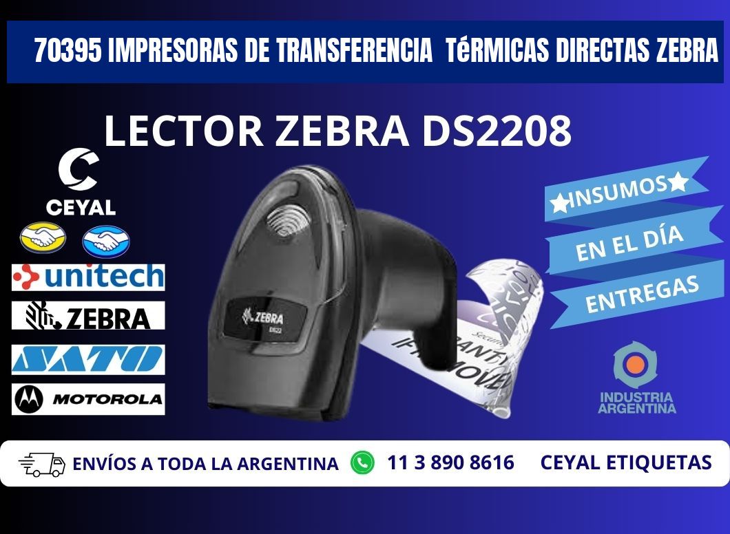 70395 impresoras de Transferencia térmicas directas zebra