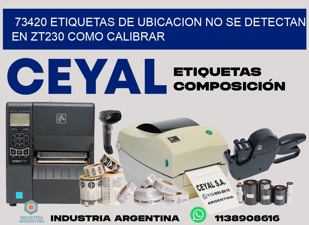 73420 etiquetas de ubicacion no se detectan en zt230 como calibrar