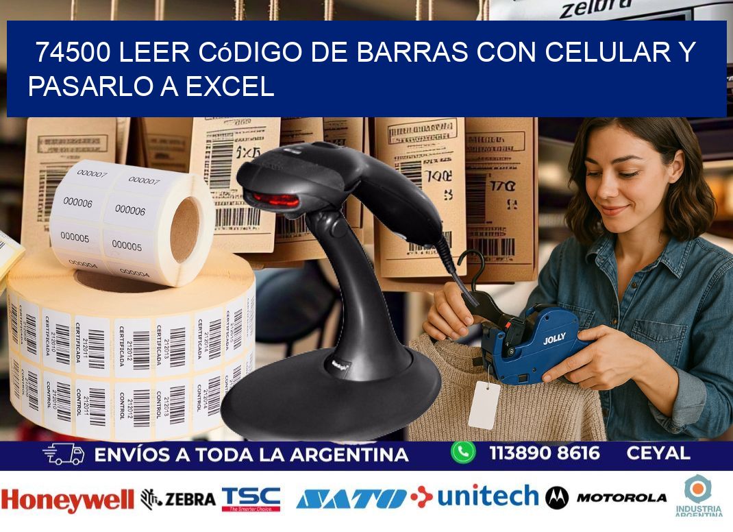 74500 Leer código de barras con celular y pasarlo a Excel