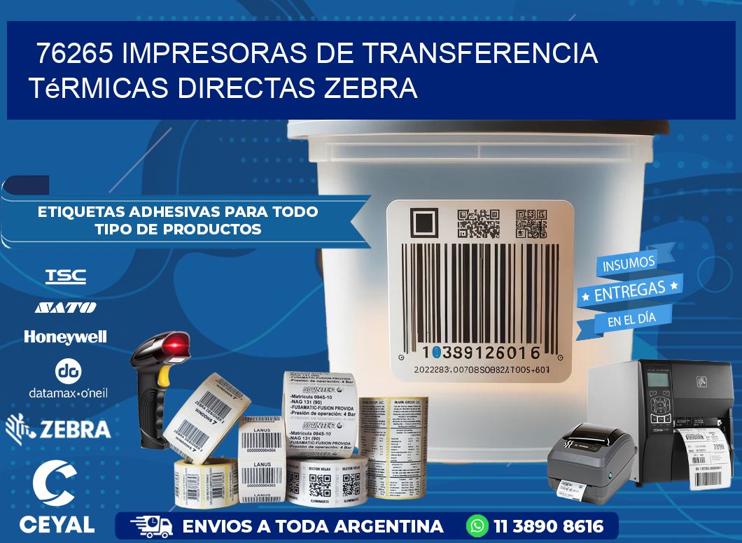 76265 impresoras de Transferencia térmicas directas zebra