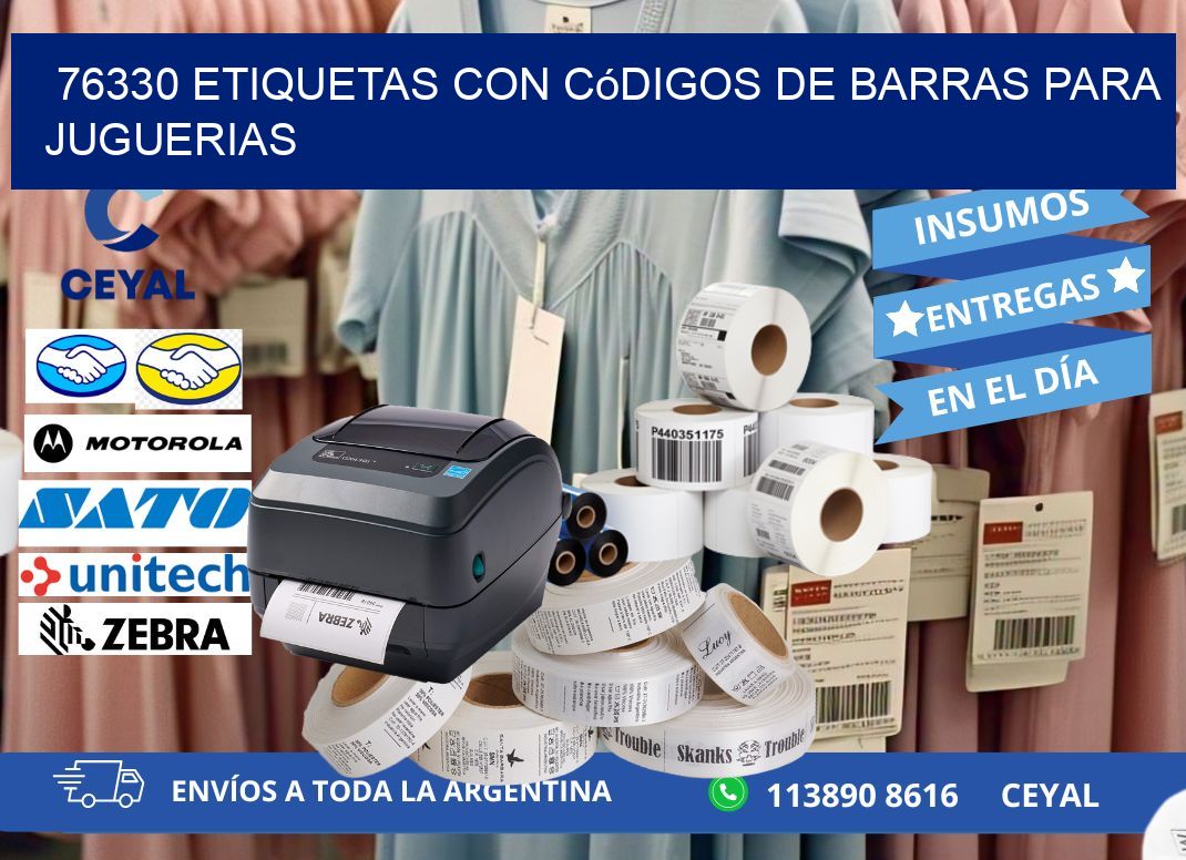 76330 etiquetas con códigos de barras para juguerias