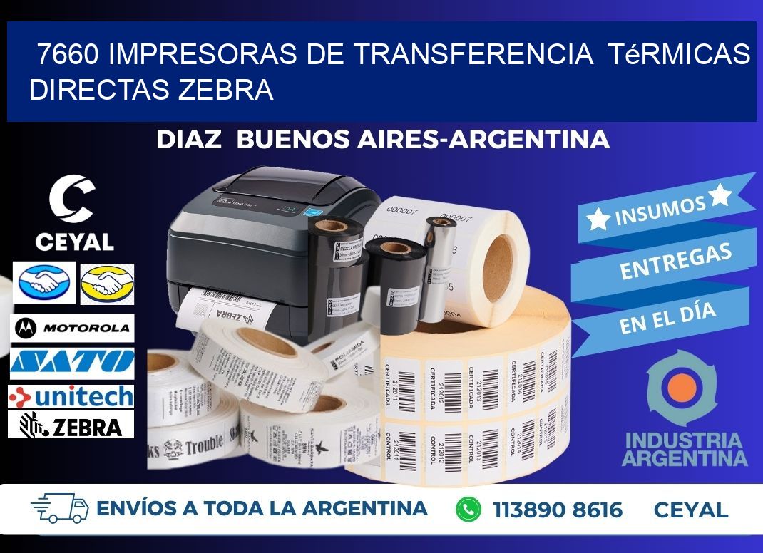 7660 impresoras de Transferencia térmicas directas zebra