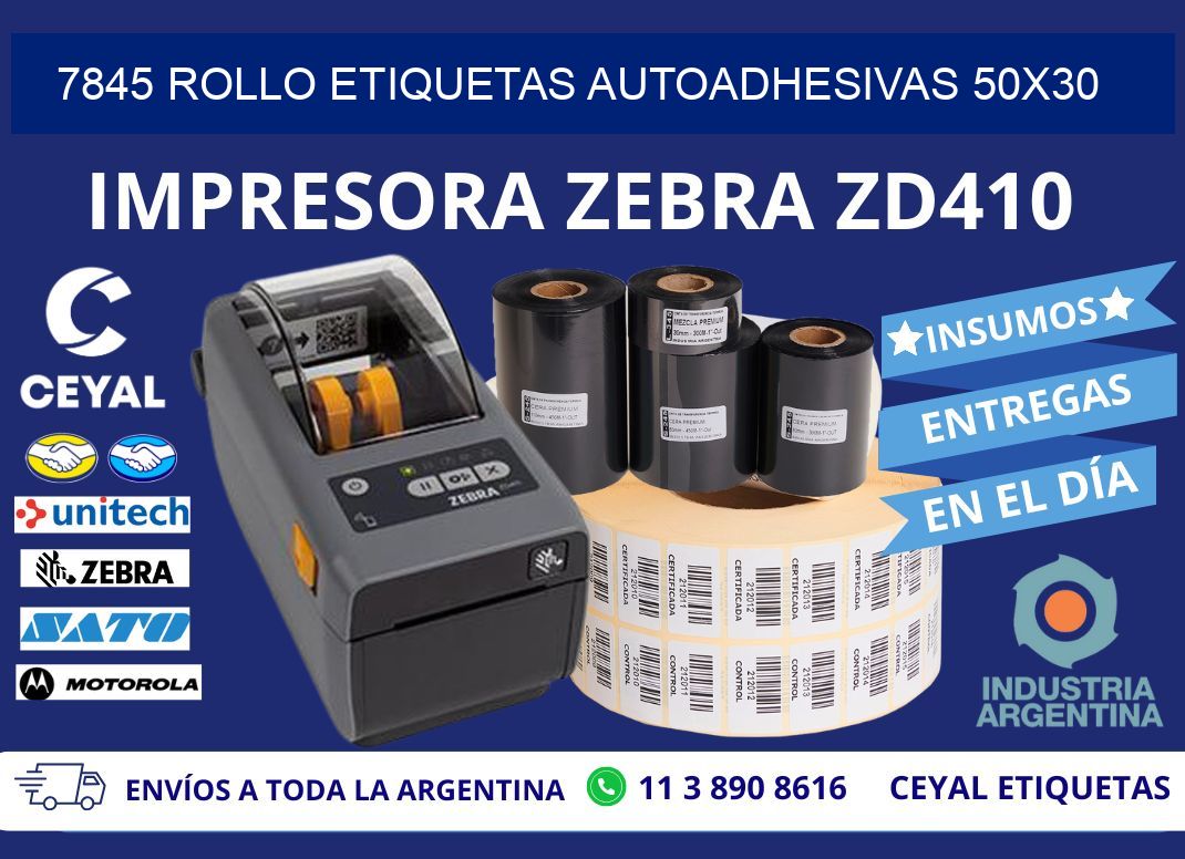 7845 Rollo Etiquetas autoadhesivas 50×30