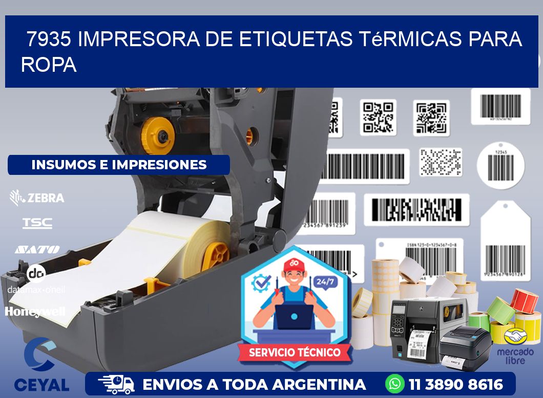 7935 impresora de etiquetas térmicas para ropa
