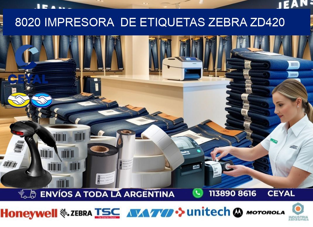 8020 impresora  de etiquetas Zebra ZD420