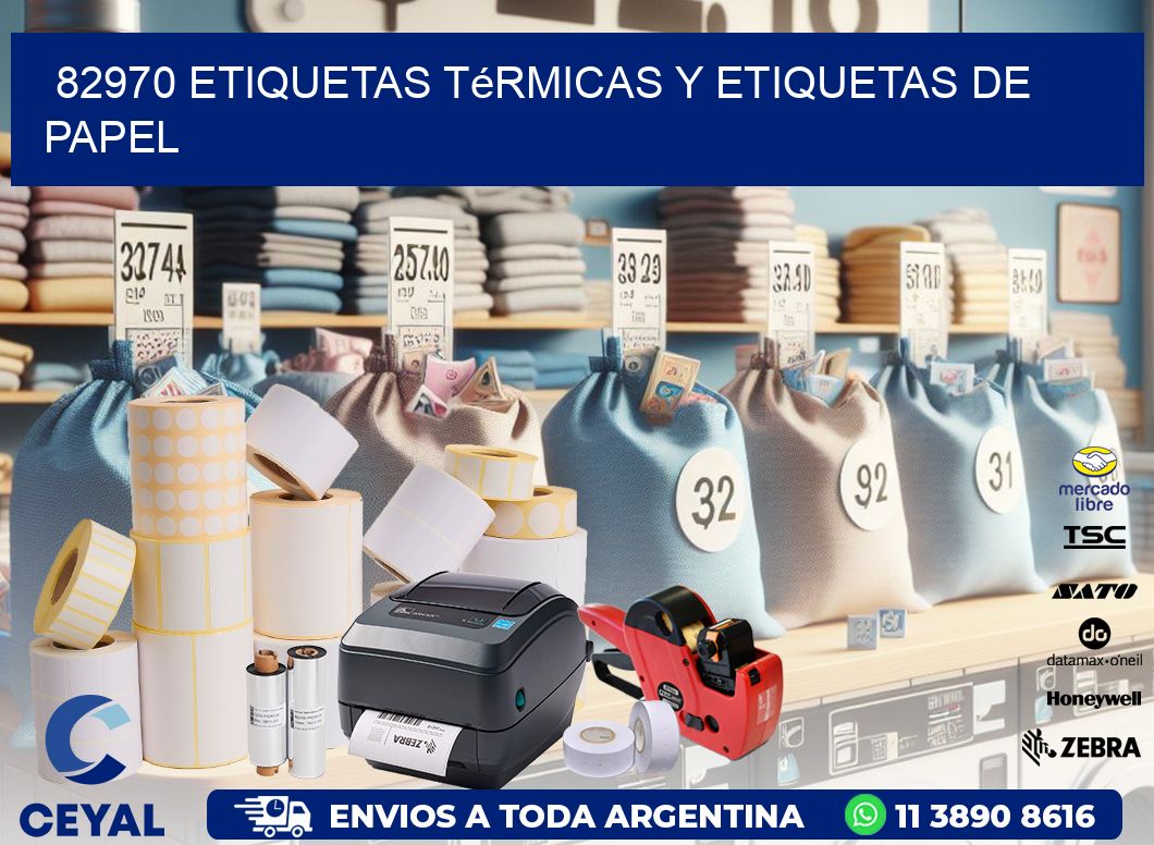 82970 etiquetas térmicas y etiquetas de papel