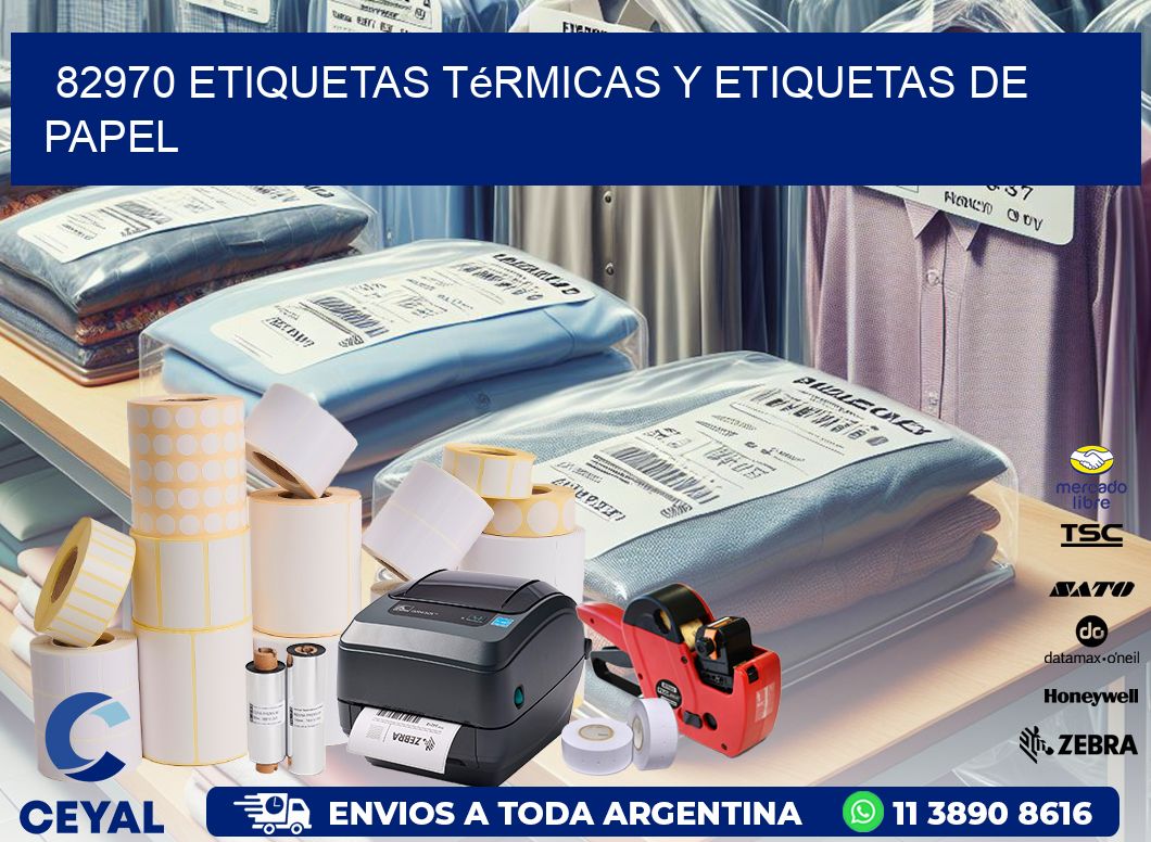 82970 etiquetas térmicas y etiquetas de papel