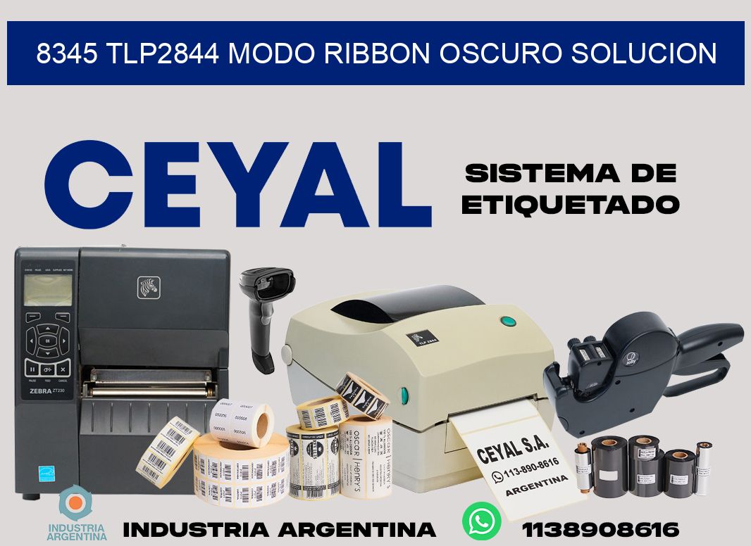 8345 tlp2844 modo ribbon oscuro solucion