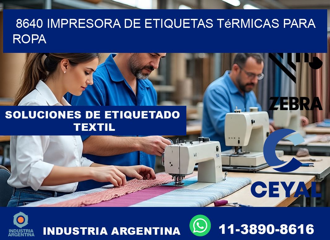 8640 impresora de etiquetas térmicas para ropa