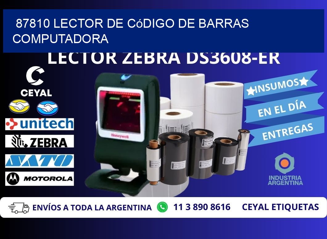 87810 Lector de código de barras computadora