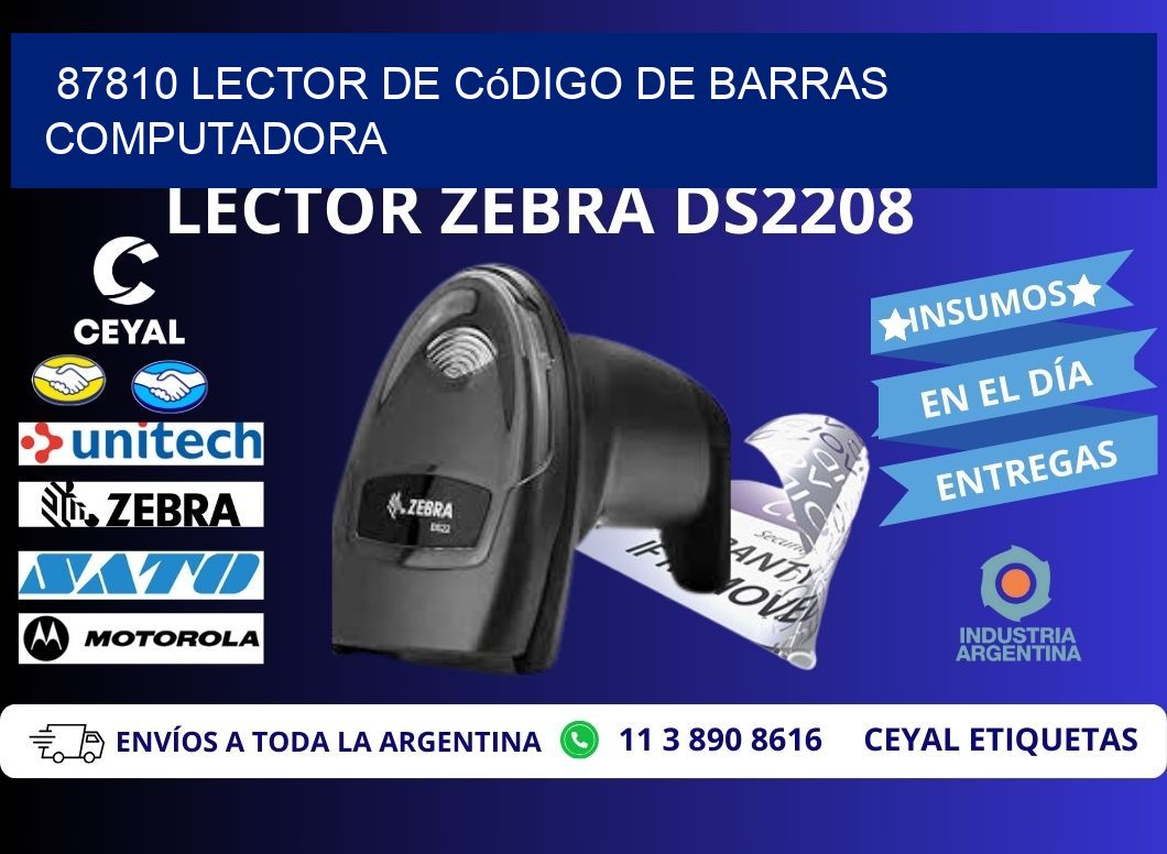 87810 Lector de código de barras computadora
