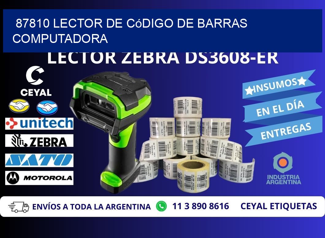 87810 Lector de código de barras computadora