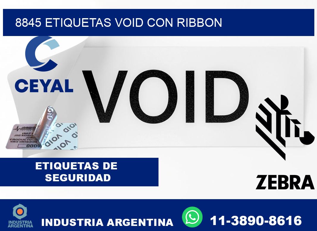 8845 etiquetas void con ribbon